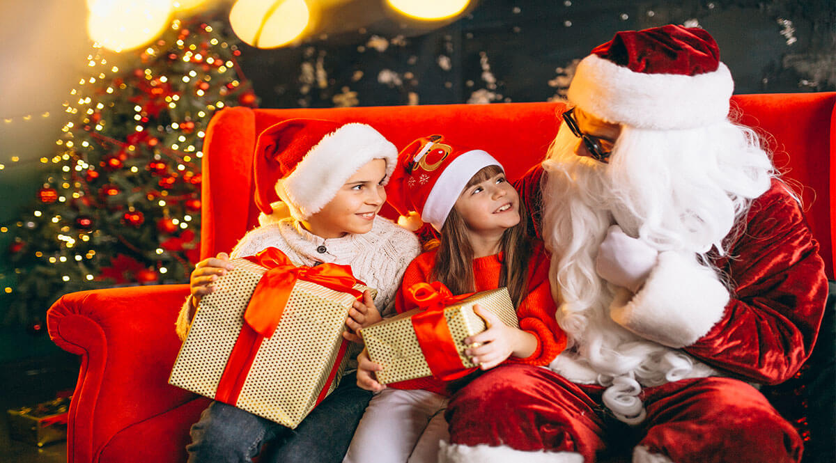 kids with santa Autism-Friendly Tips for Meeting Santa | Hopebridge Autism Therapy Center
