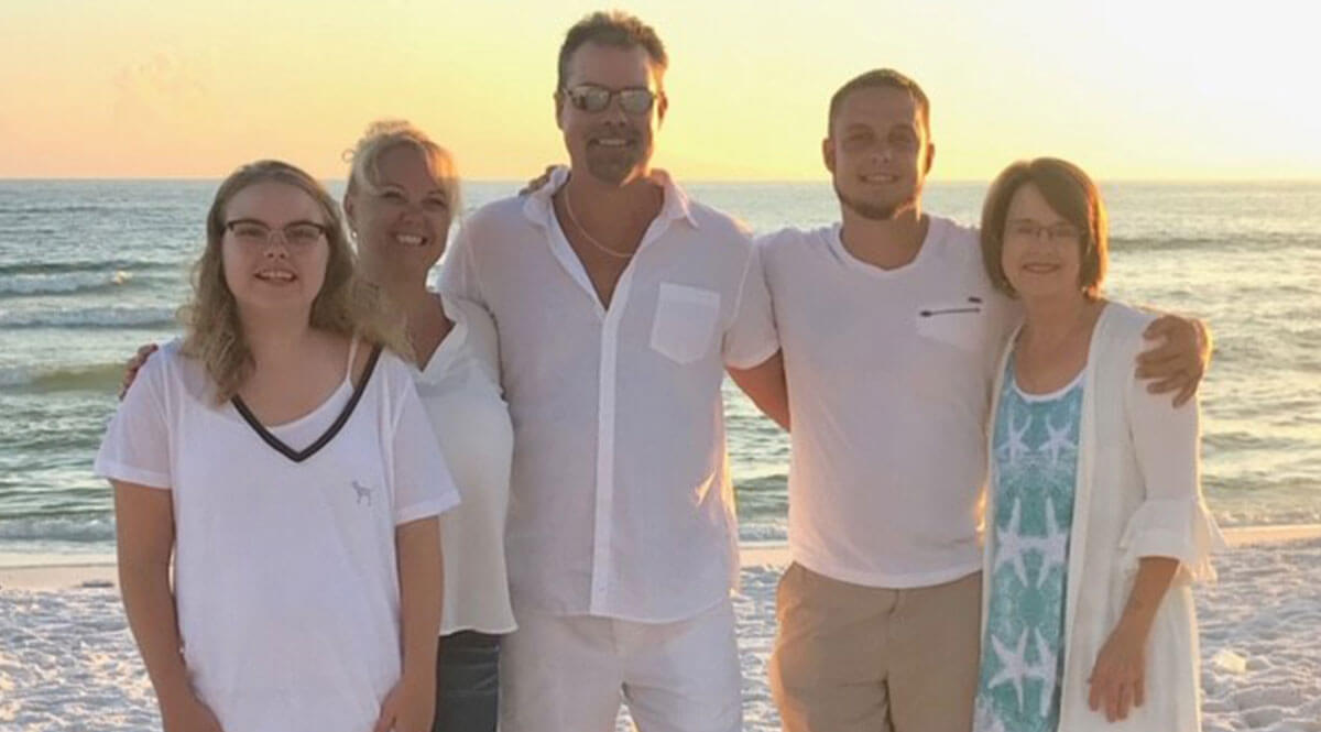 Haley and her family on the beach