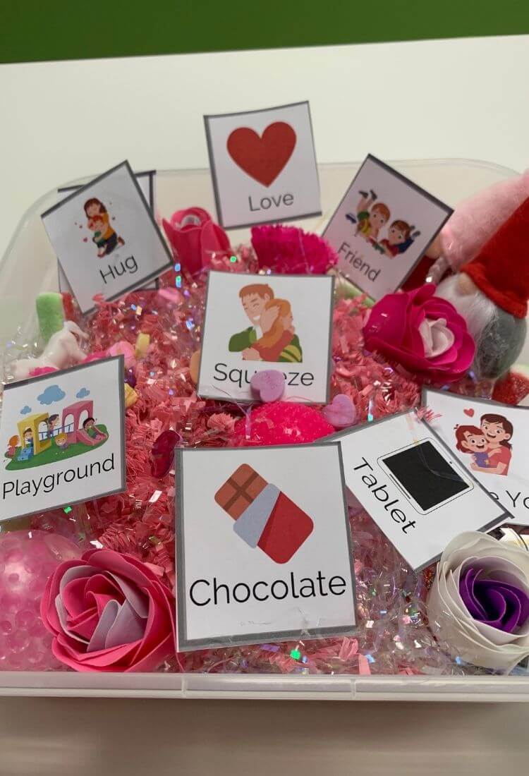 valentines day communication tools and sensory activities